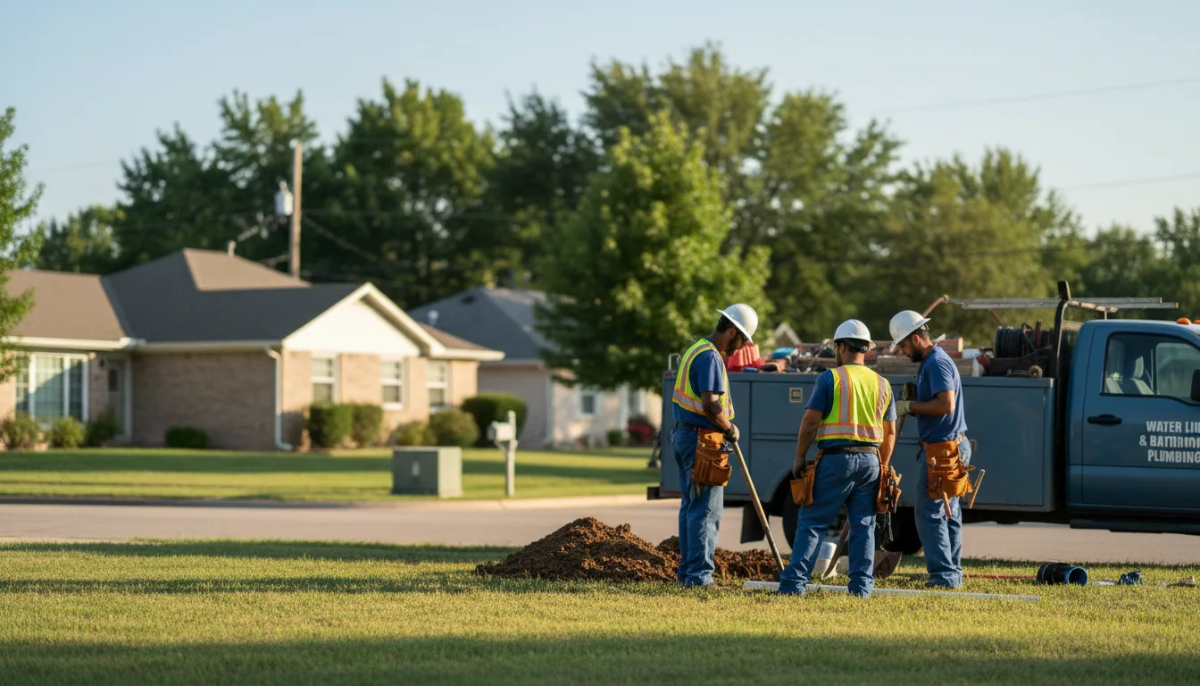 Residential water line and bathroom plumbing service in Martinsburg, PA